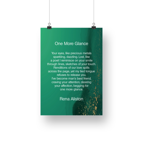 One More Glance Poster by Rena Aliston