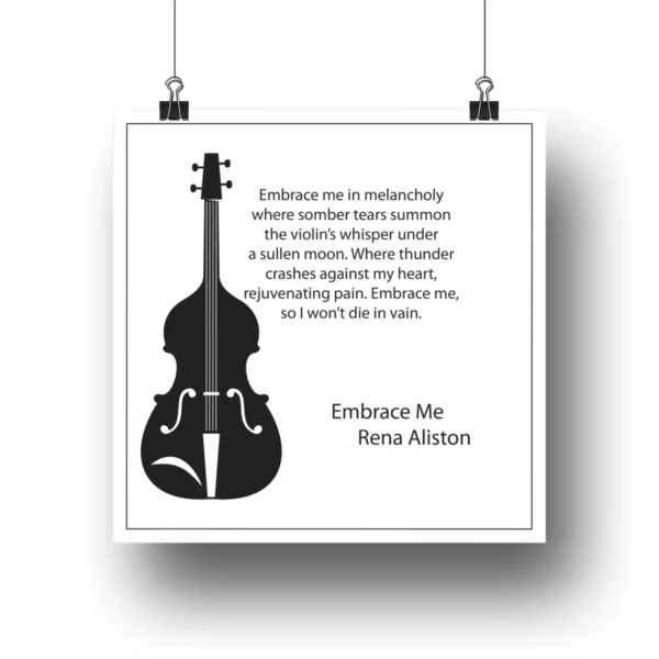 Embrace Me Poem Digital Art Print by Rena Aliston