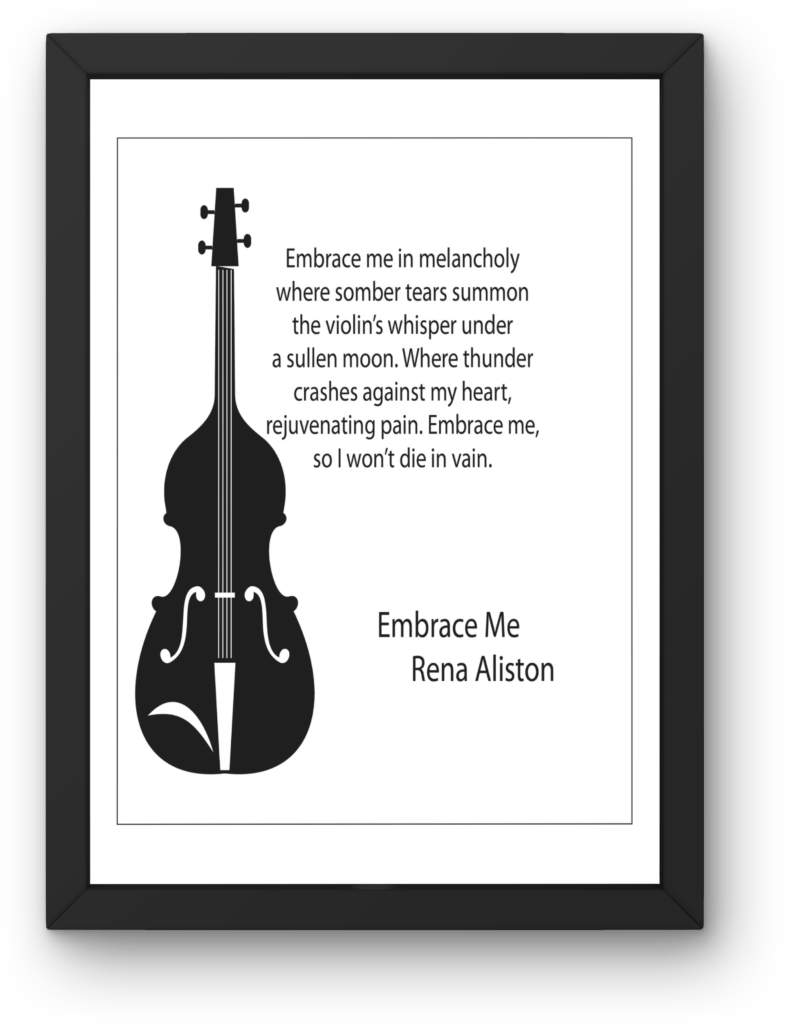 Embrace Me Poem Digital Art Print by Rena Aliston