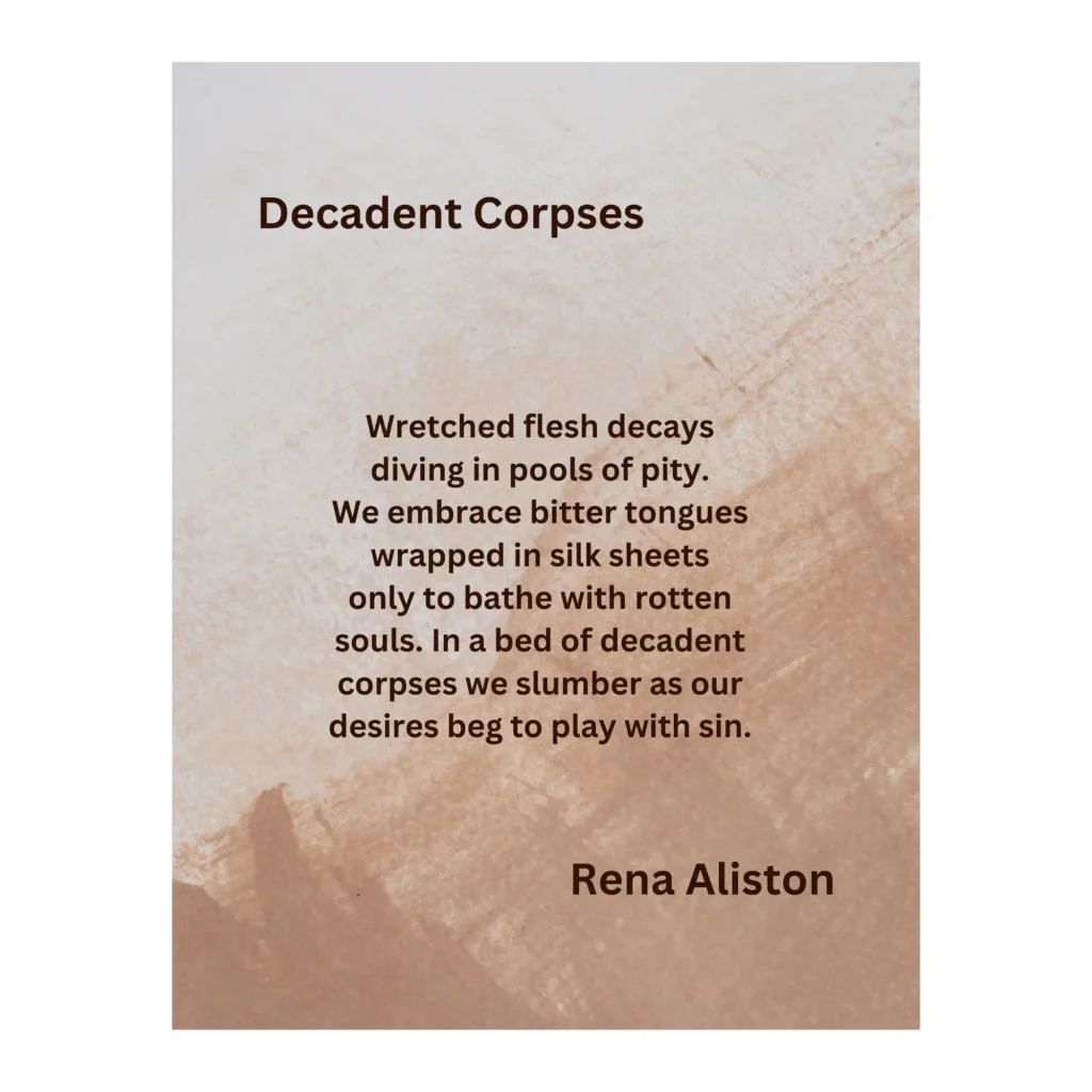 Decadent Corpses Poem Digital Art Print by Rena Aliston