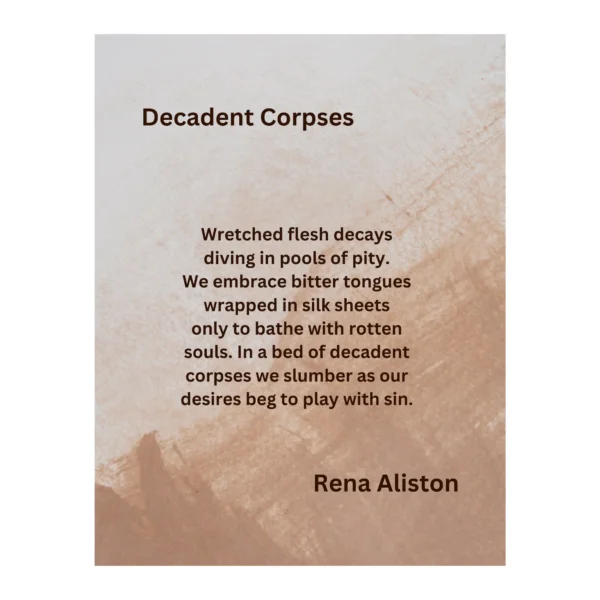 Decadent Corpses Poem Digital Art Print by Rena Aliston