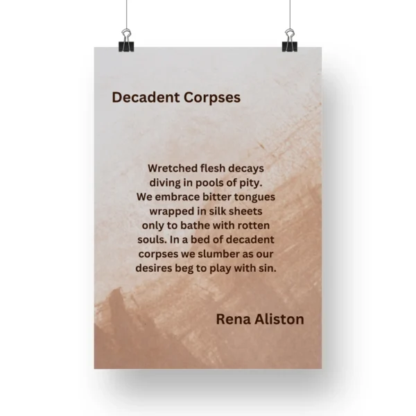 Decadent Corpses Poem Digital Art Print by Rena Aliston