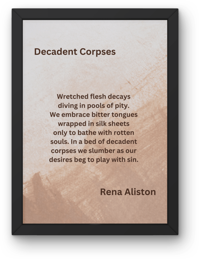 Decadent Corpses Poem Digital Art Print by Rena Aliston