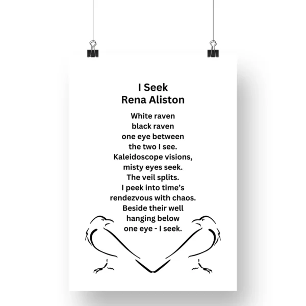 I Seek Poem Digital Art Prints by Rena Aliston