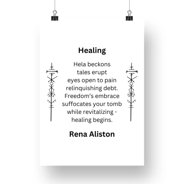 Healing Poem Digital Art Prints by Rena Aliston