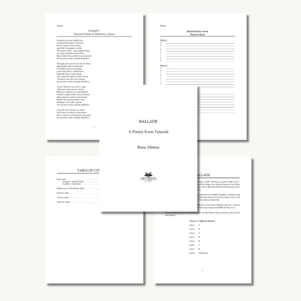 Ballade Poetry Form Tutorial ebook by Rena Aliston